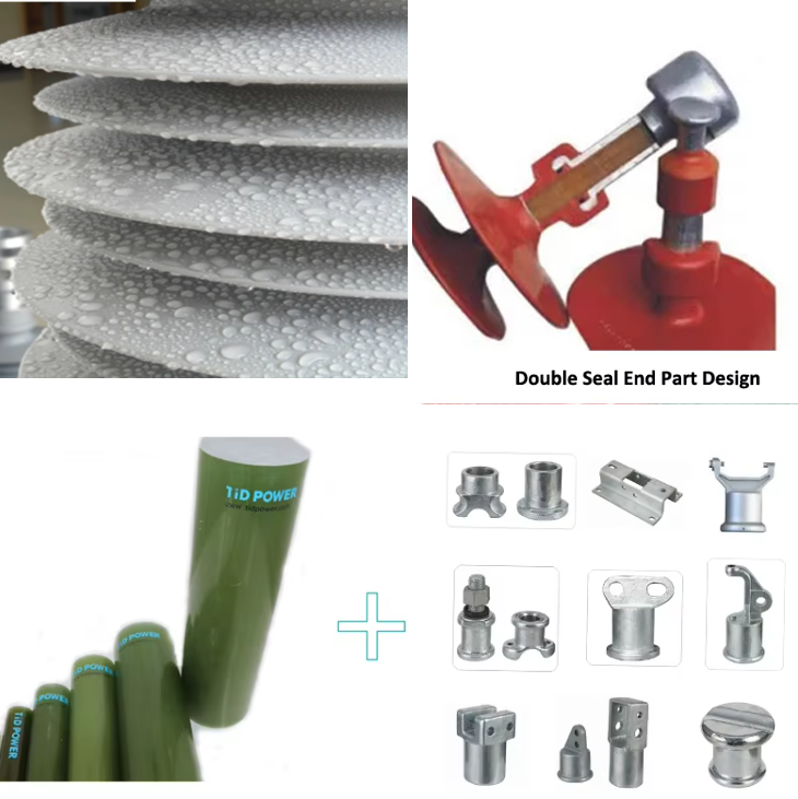 High Voltage 33kV Rated Polymer Composite Suspension Insulator with Anti-pollution Corrosion Resistance and IEC61109 Standard