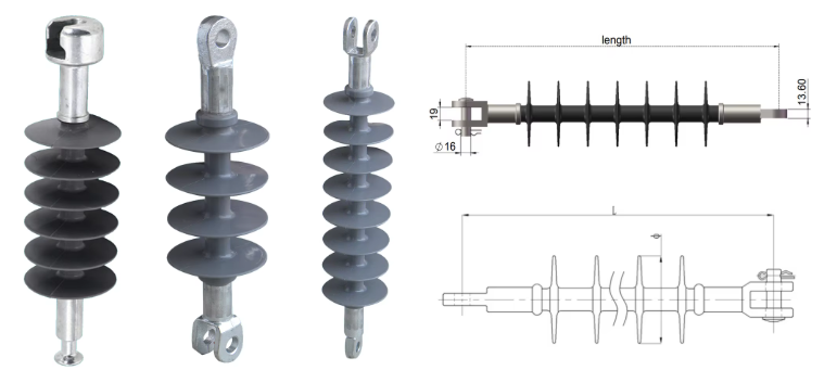 High Voltage 33kV Rated Polymer Composite Suspension Insulator with Anti-pollution Corrosion Resistance and IEC61109 Standard