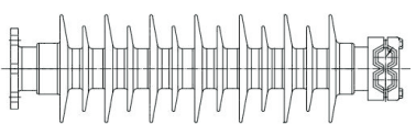 High Voltage Silicone Rubber Polymer Column Insulator, Railway Insulator