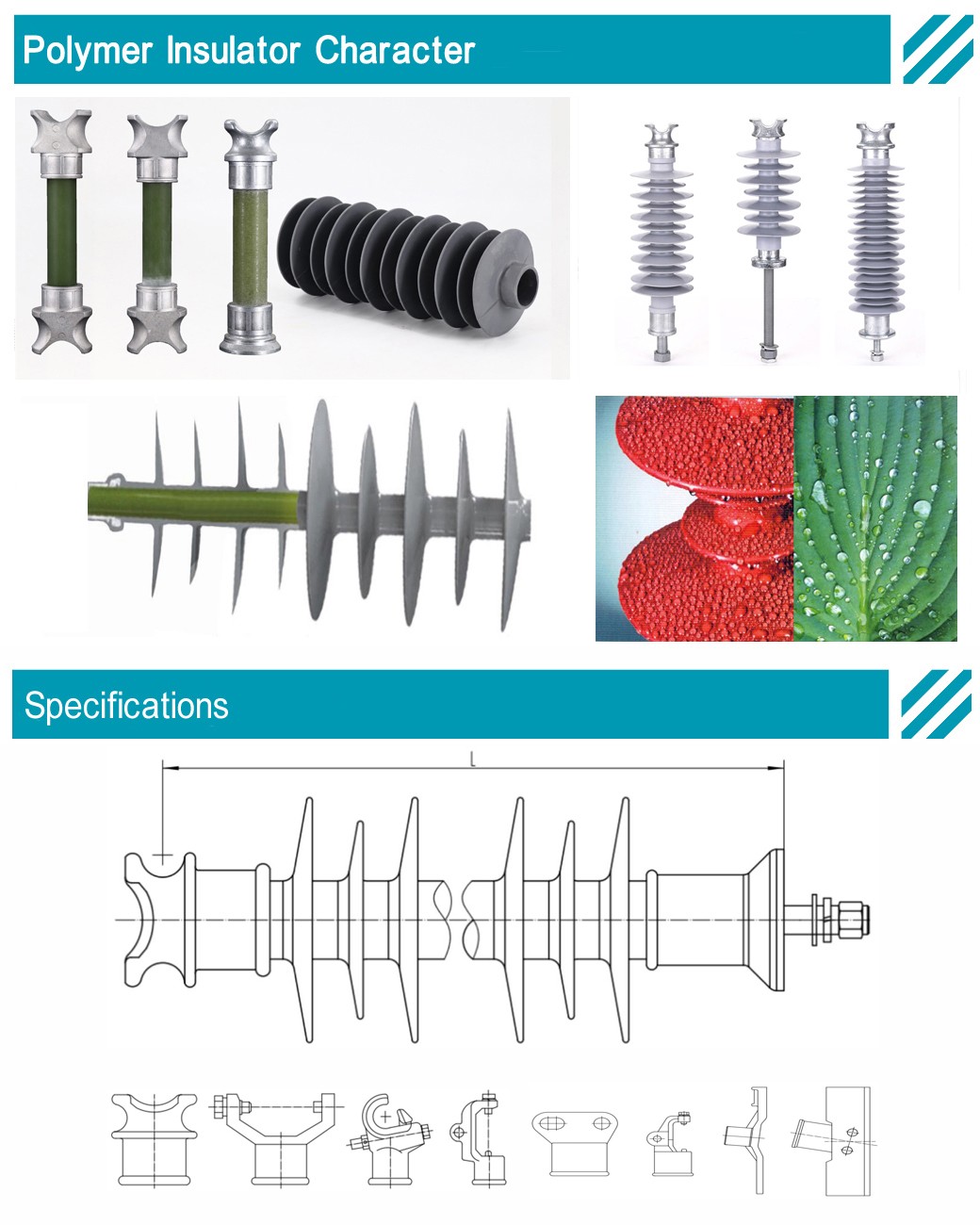 Manufacturer Supply 69kV High Voltage Composite Line Post Insulator