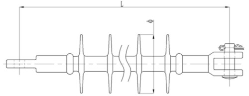 11kV-69kV Customized High Voltage Distribution Silicone Polymer Dead End Suspension Insulator